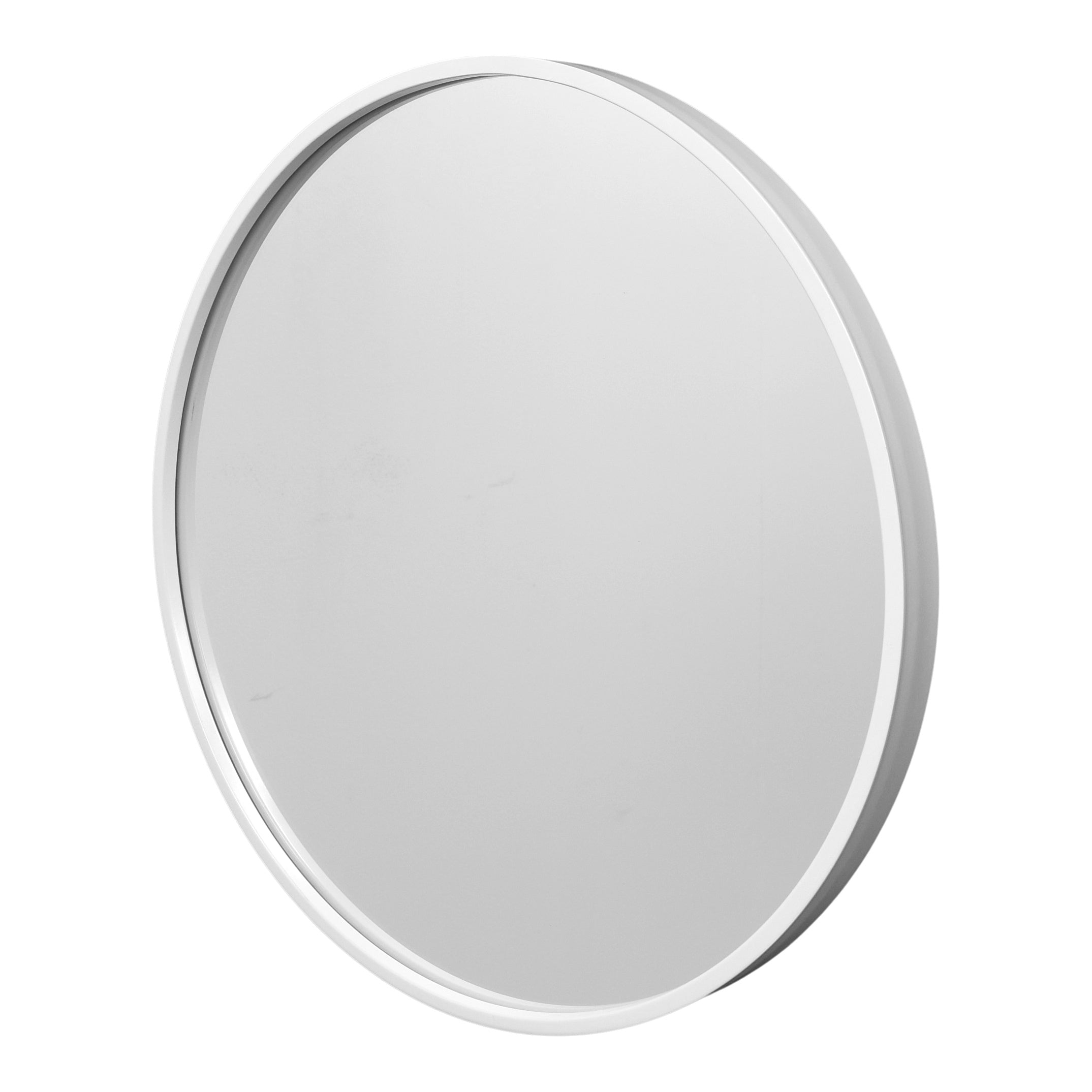 Fragix Boston wandspiegel rond - Wit - Metaal - Ã45cm