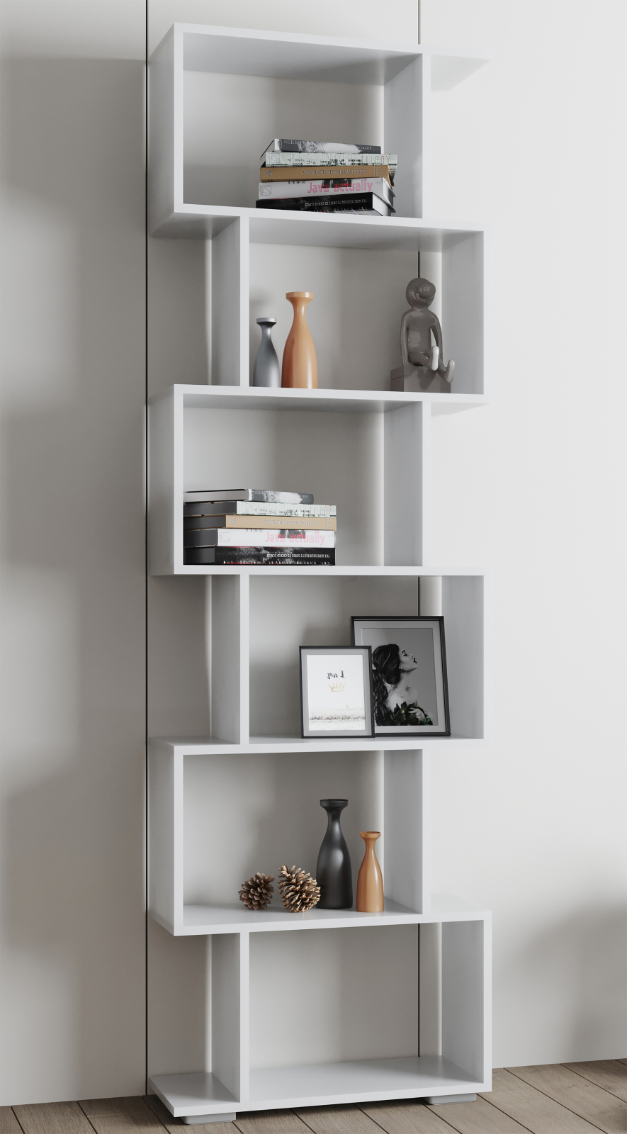 Regal PALUSA L - weiß - 60x196 cm