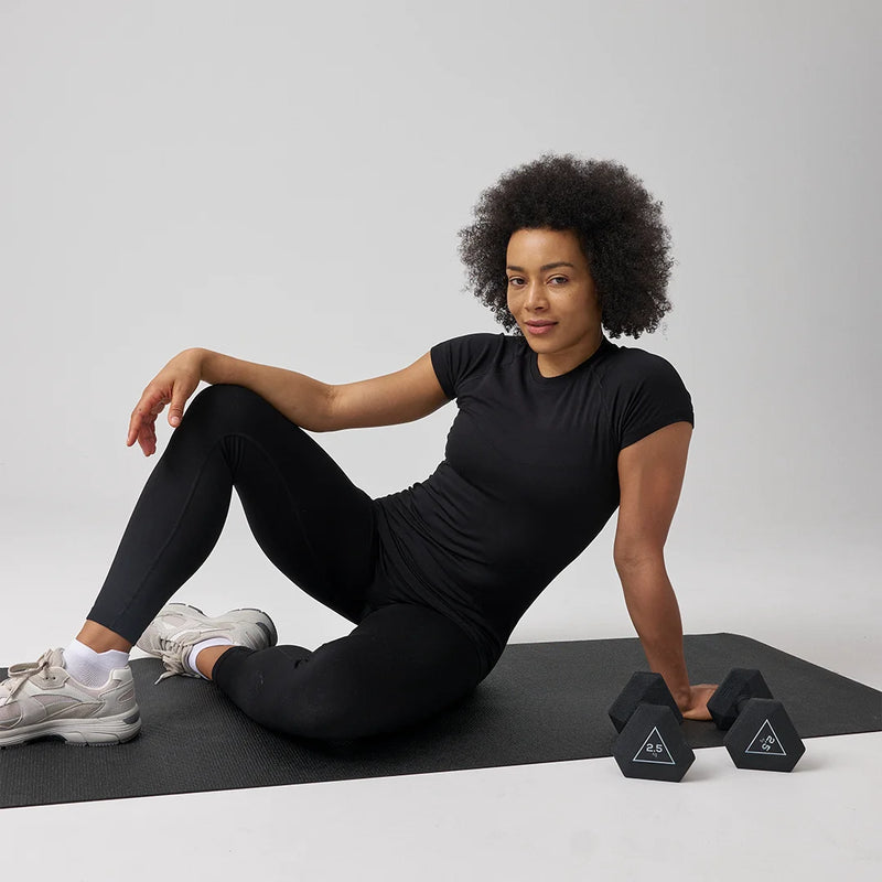 Sport Shirt Seamless Damen Taubenblau