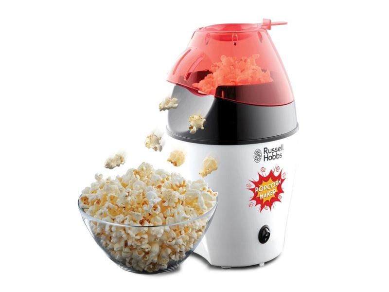 Russell Hobbs Popcorn Maschine Fiesta Weiss Popcorn Zubereitung ohne Fett und Öl