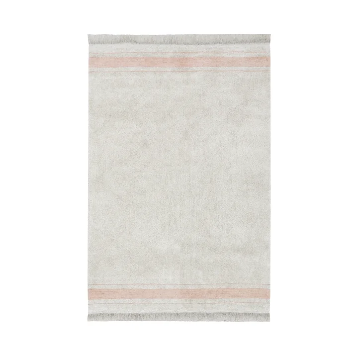 Lorena Canals - Gastro Teppich, 140 x 200 cm, natur / rose