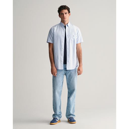 GANT Regular Fit Oxford Skjorte, Light Blue, L