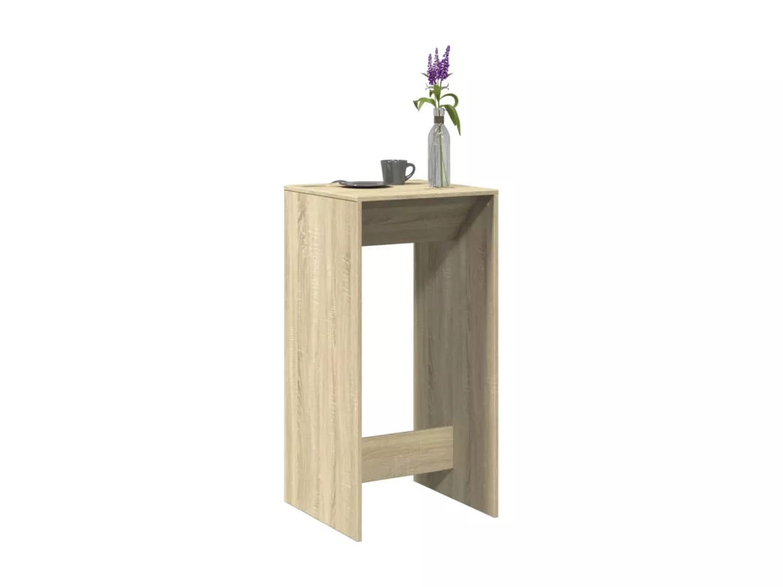 Table de bar chêne sonoma 51x50x103,5 cm bois d'ingénierie