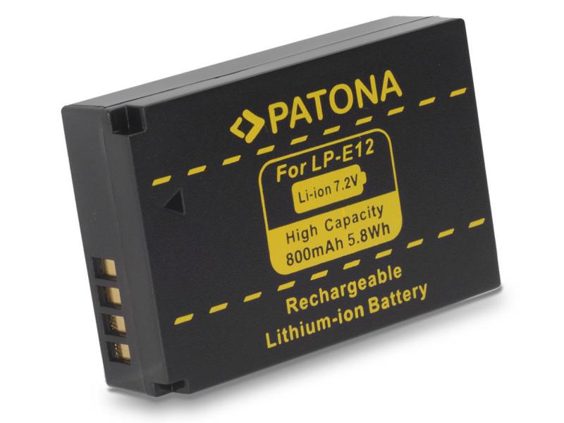 Patona Digitalkamera-Akku LP-E12 Ersatzakku für Canon LP-E12