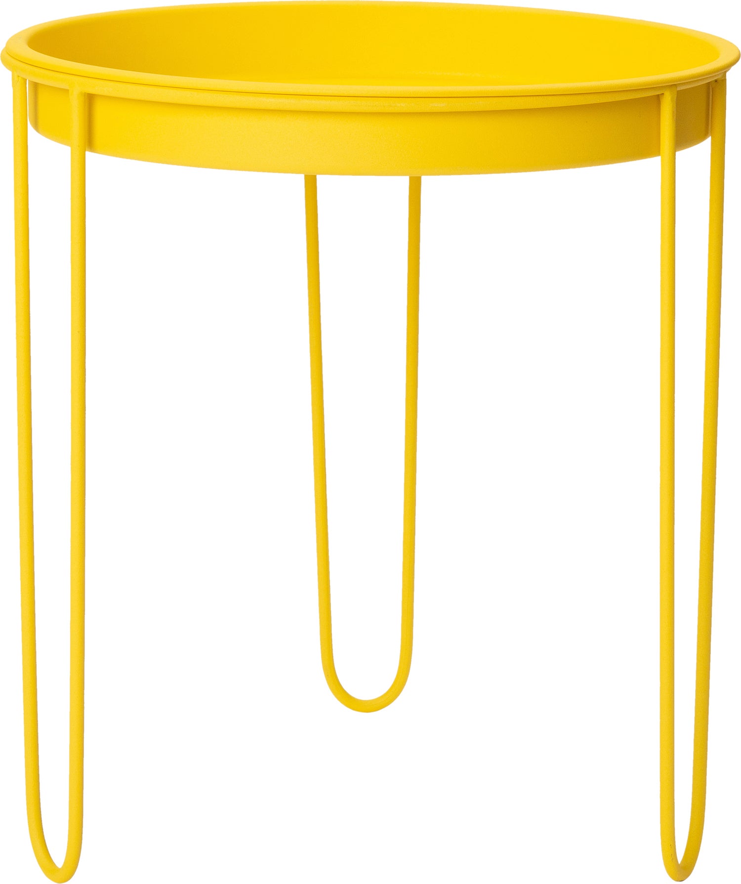 Intratuin bijzettafel Tray geel D 32 H 34 cm