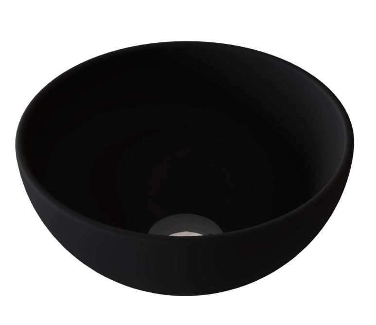 Sjithouse Furniture moon ronde waskom 23cm mat zwart