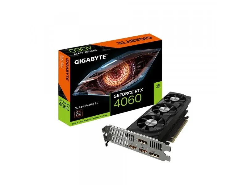 Gigabyte GeForce RTX 4060 8G - OC Edition - grafikkort - GeForce RTX 4060 - 8 GB GDDR6 - PCIe 4.0 lavprofil - 2 x DisplayPort, 2 x HDMI - boks