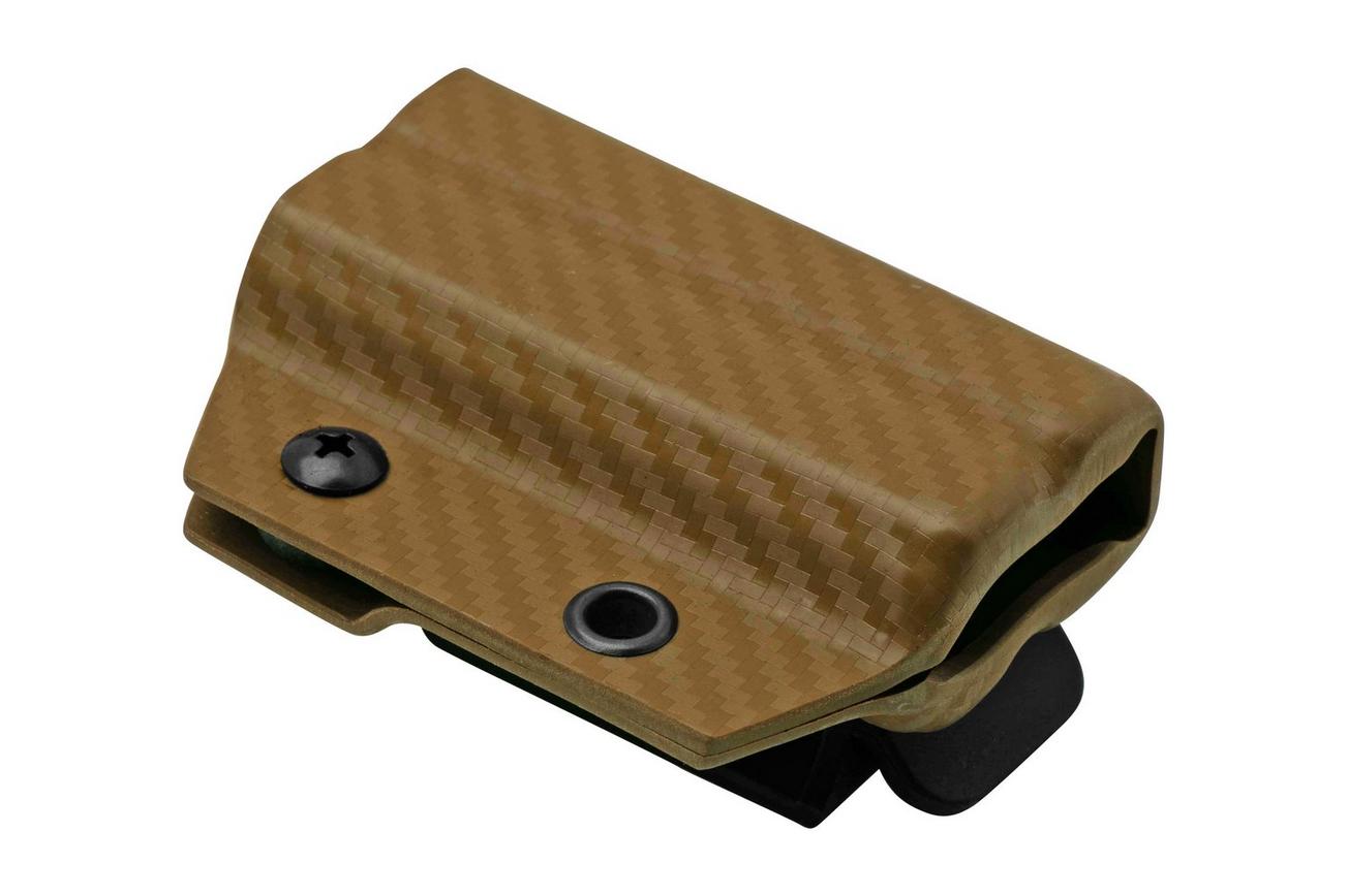 Clip And Carry Kydex Sheath Leatherman Wingman, Sidekick, Rebar, Rev, Carbon Fiber Brown LWING-CF-BRN riemholster