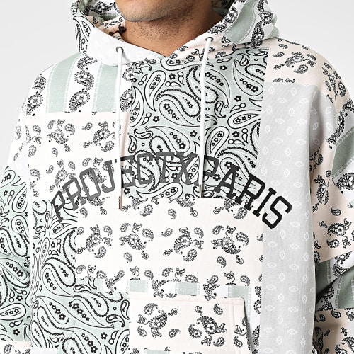 Sweat Capuche 2220140 Beige Gris Vert Clair Bandana