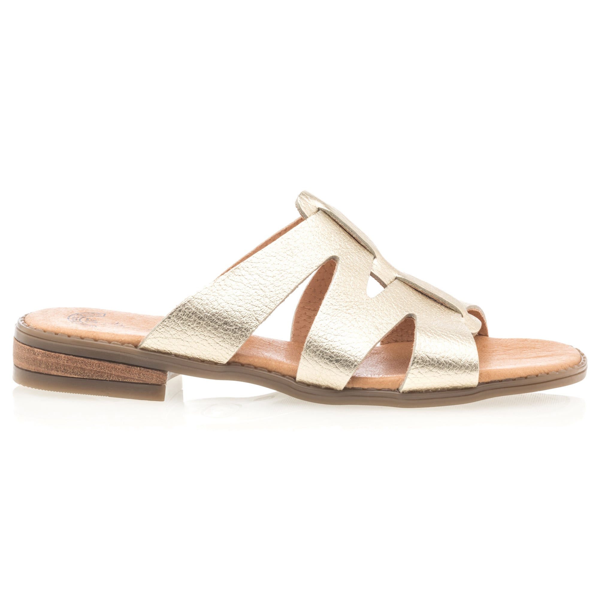 Mules Femme en cuir bronze