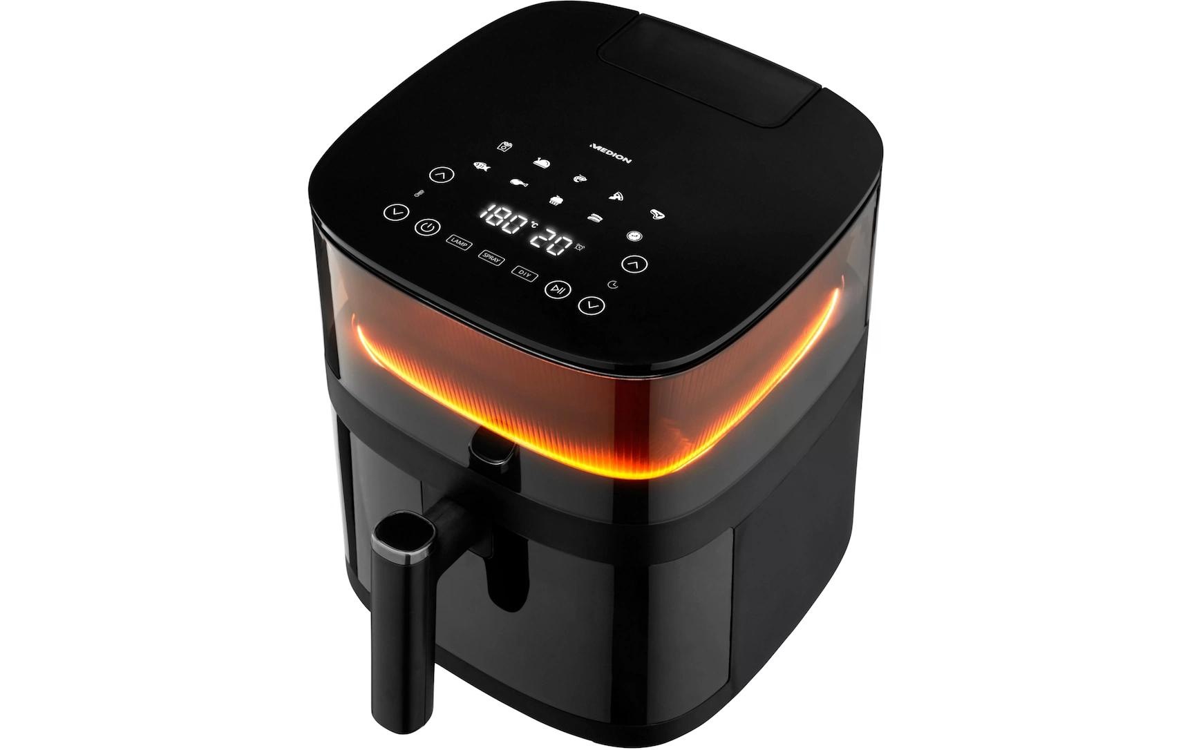 Medion® Heissluftfritteuse »MD 11780 5 l, Schwarz« 1500 W