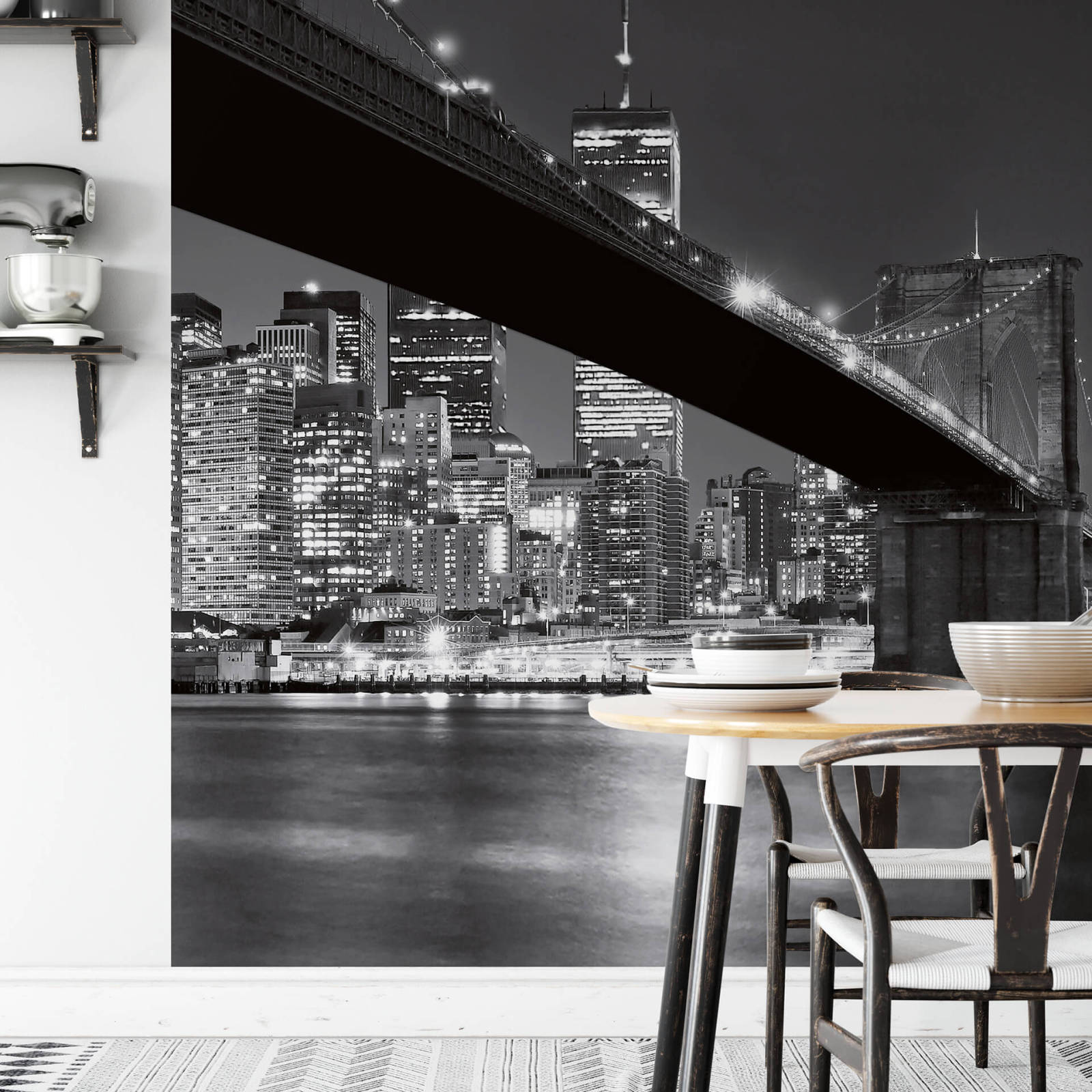 Fototapete DESIGNWALLS 2.0 - schwarz-weiß - New York - 2,6 Meter