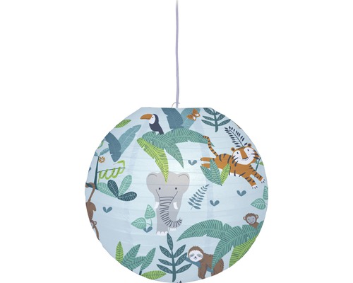 Kinderkamerlamp, papieren ballon jungledieren, Ø 40 cm, zonder fitting en ophanging