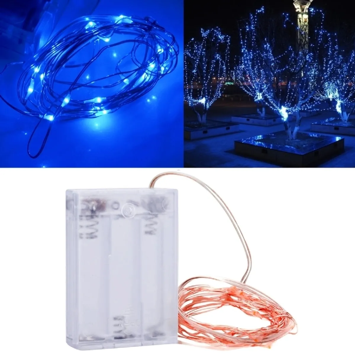 Wewoo Guirlande LED Fil de Cuivre 2 m