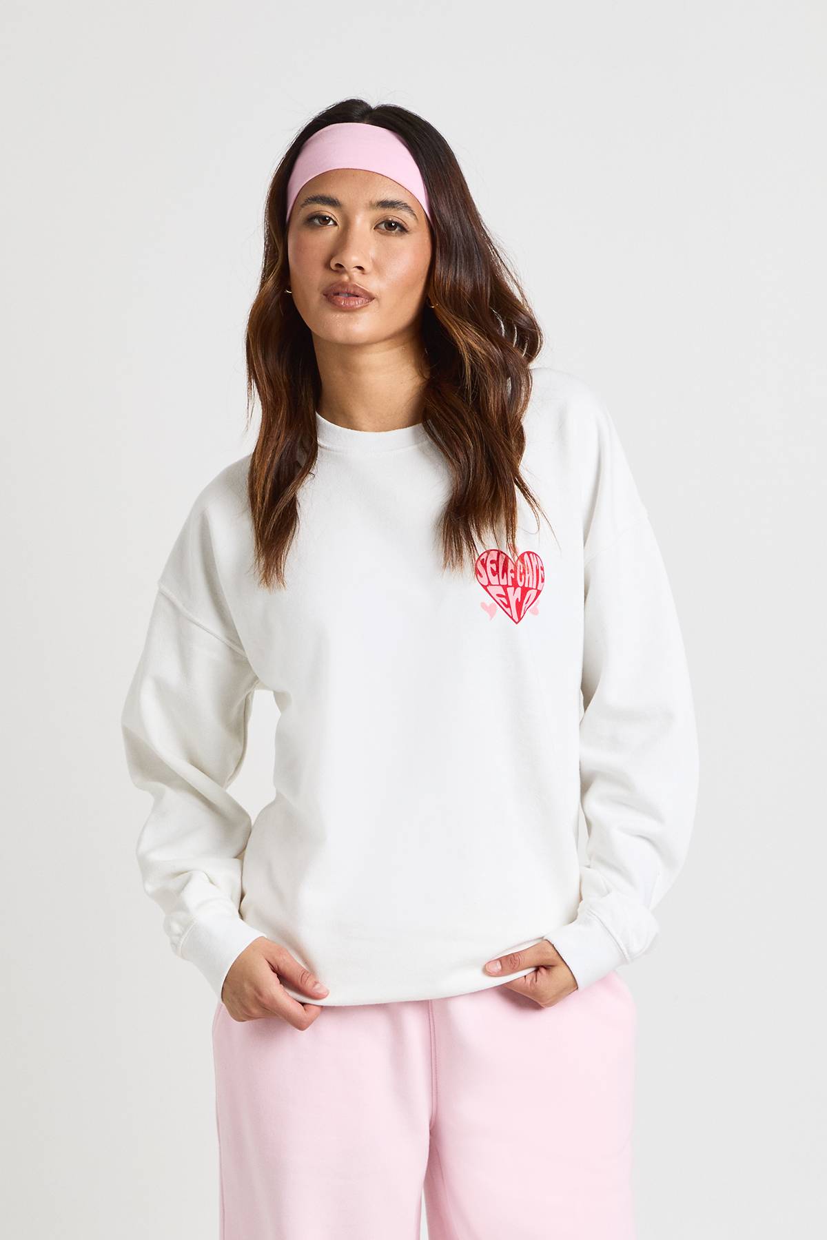 boohoo Sweat-shirt Oversize Imprimé Ère Du Self Care