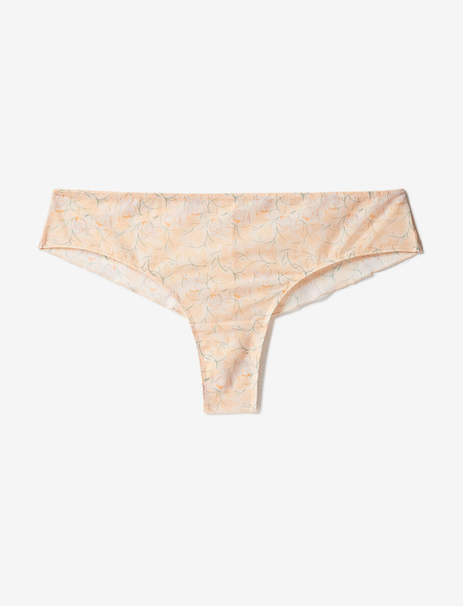 Tanga - fleurs art nouveau rose craie