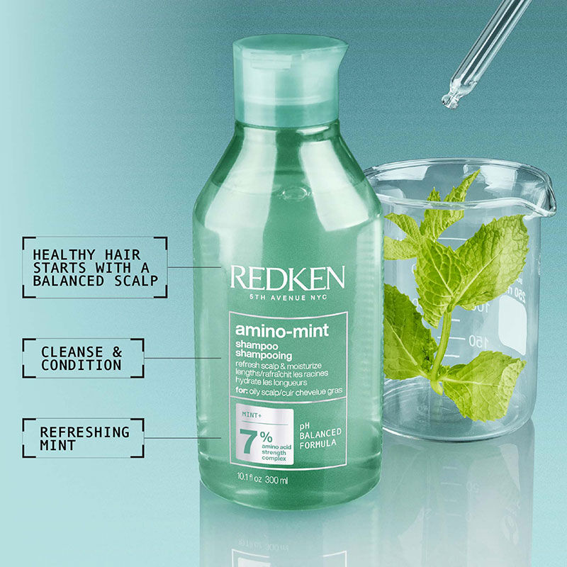 Shampooing racines grasses pointes sèches Amino Mint