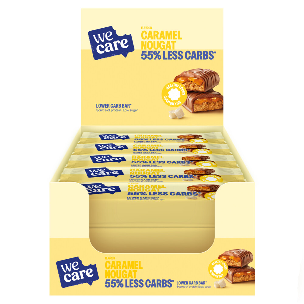 15x WeCare Lower Carb Bar Choco Caramel Nougat35 gr
