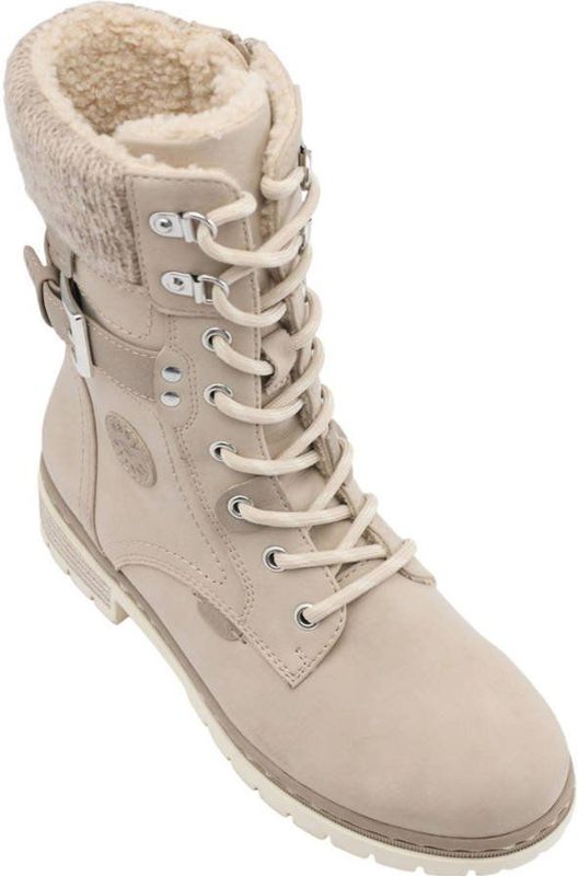 Easy Street - Veterboots - Beige - Imitatieleer - 4,4 cm Zoolhoogte