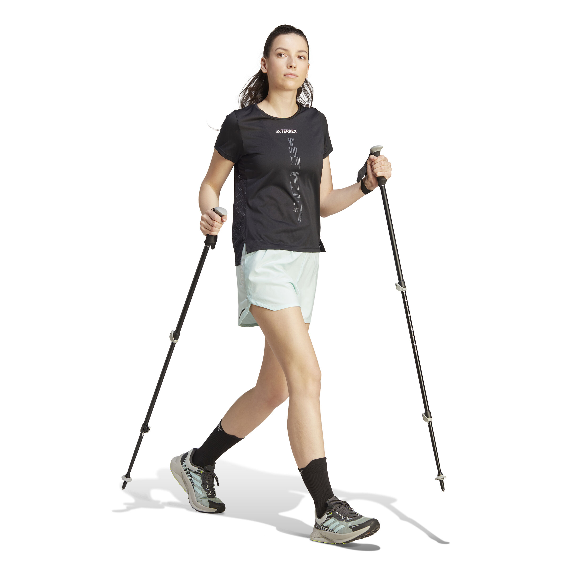 adidas Terrex AGR 3in Short De Running Femmes - Bleu Clair