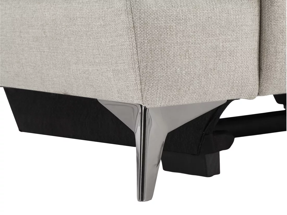 Canapés 3 places et 2 places relax électrique en tissu beige MACARI