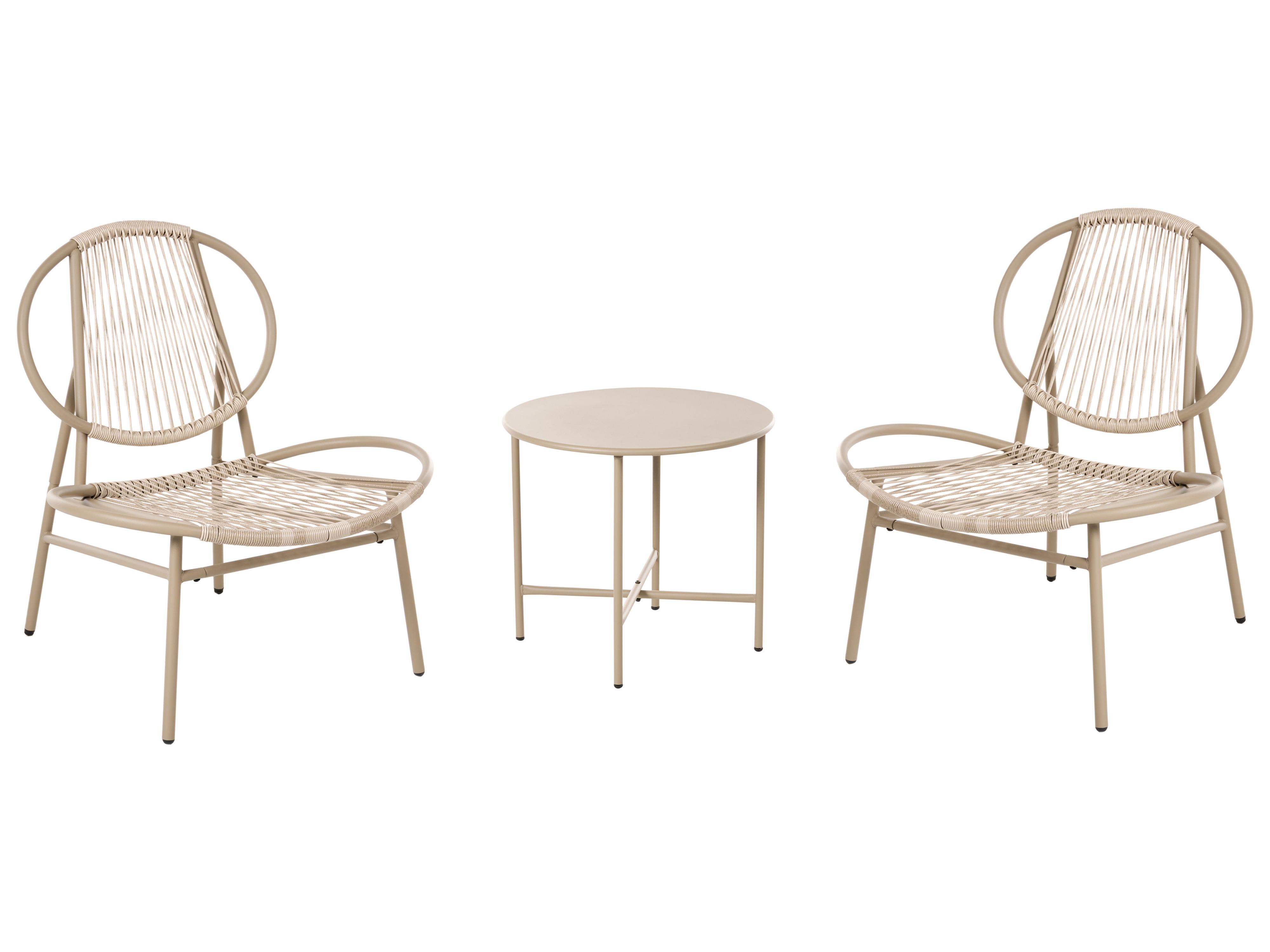 Bistroset OVARO PE rotan Beige