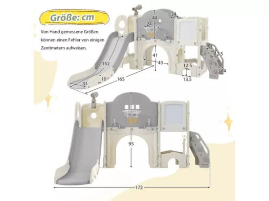 Toboggan 10 en 1 pour enfants - Jeu d'escalade multifonctionnel