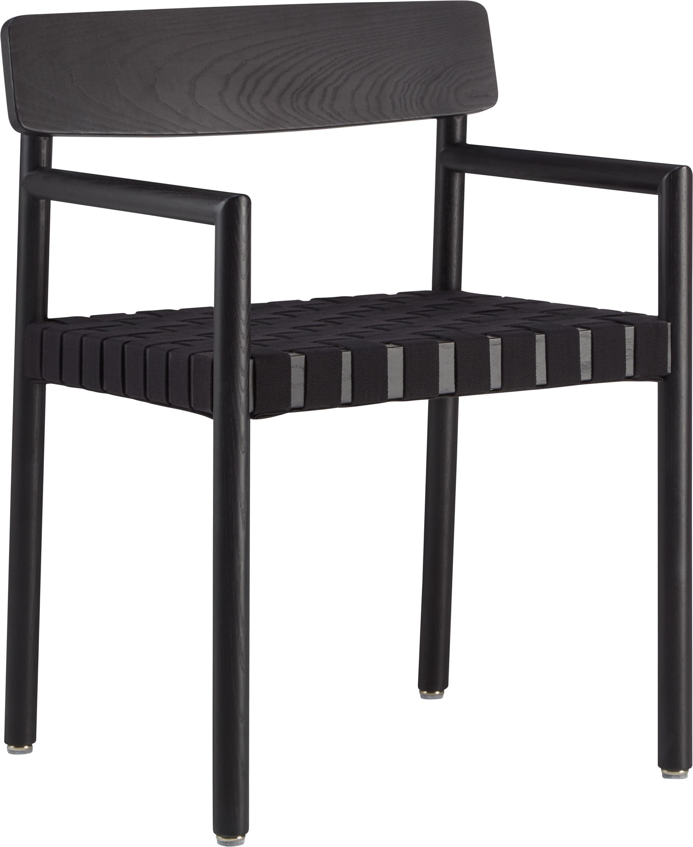 WEAVEN Stuhl - Schwarz / B: 52.0 cm x T: 50.0 cm x H: 77.0 cm