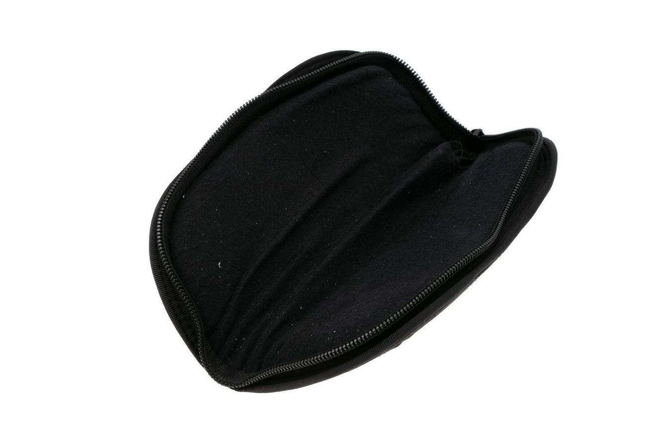Case Taco Pouch 50283 Grey Suede Leather, zakmes pouch