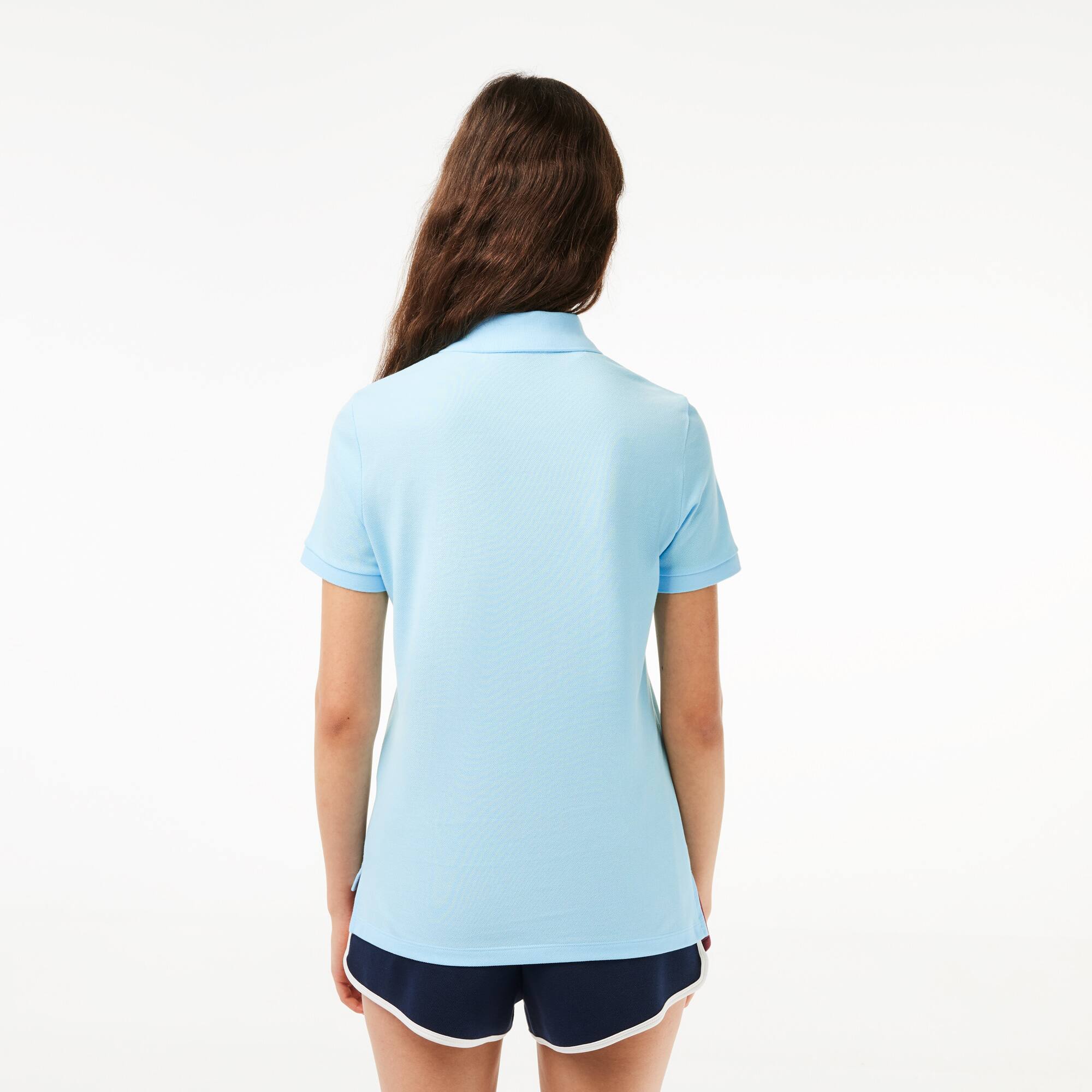 Polo regular fit Lacoste en petit piqué de coton souple Manches Courtes - Bleu - Lacoste - Femme