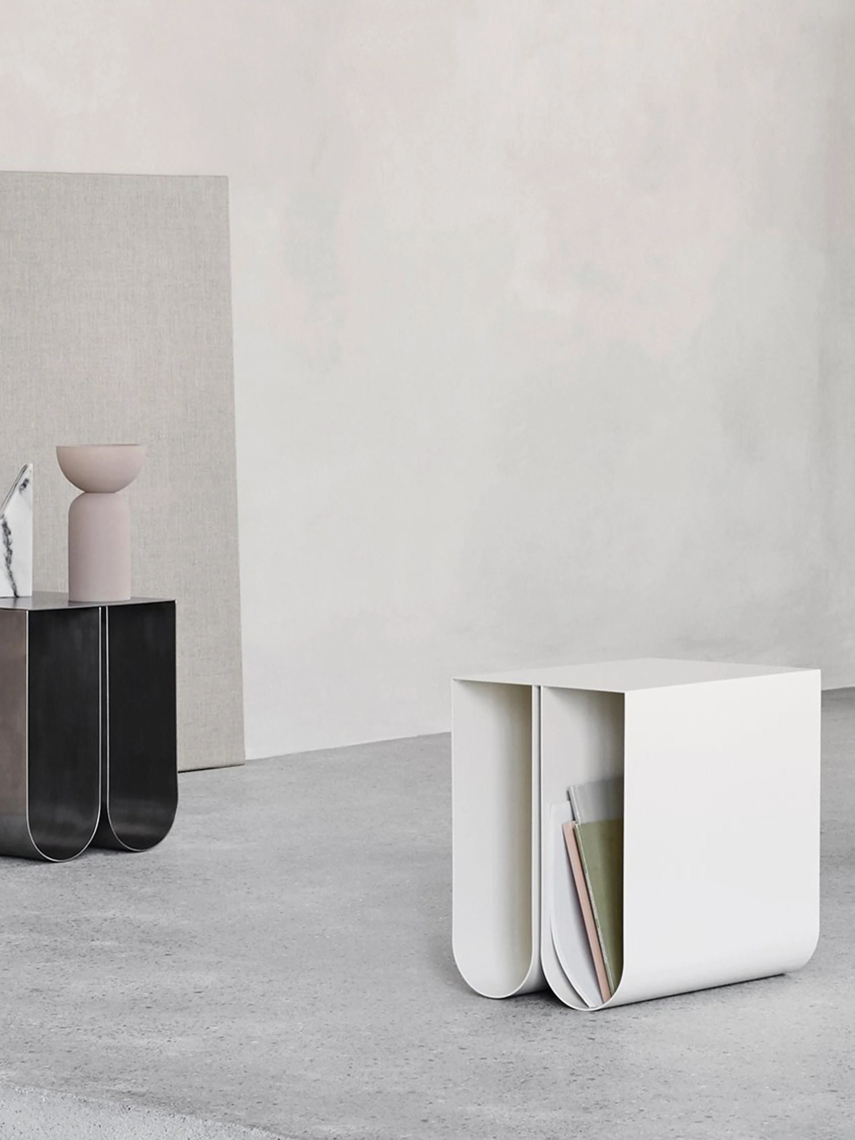 Metalen bijzettafel Curved