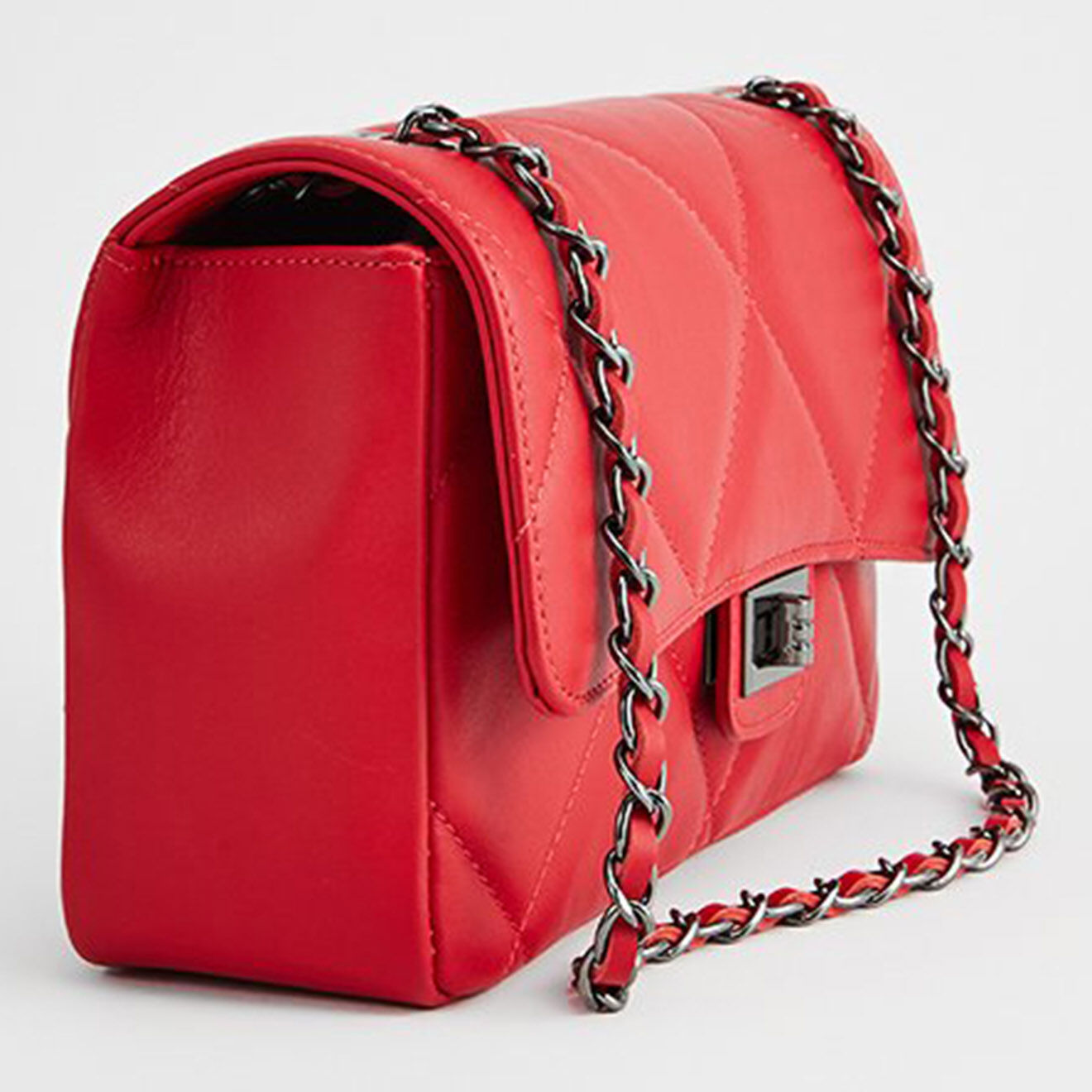Christian Laurier Sac bandoulière en Cuir Lena rouge - 27x15x8 cm