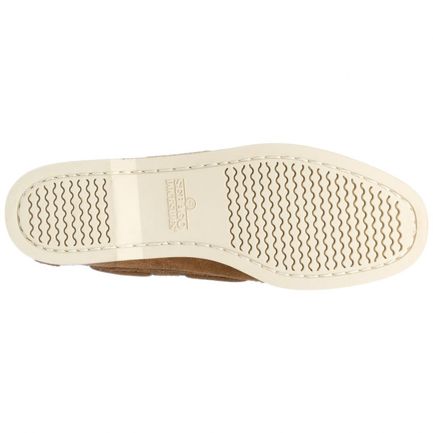 DOCKSIDES PORTLAND FLESH OUT Brown Cognac-Chaussures bateau pour femme en cuir suede