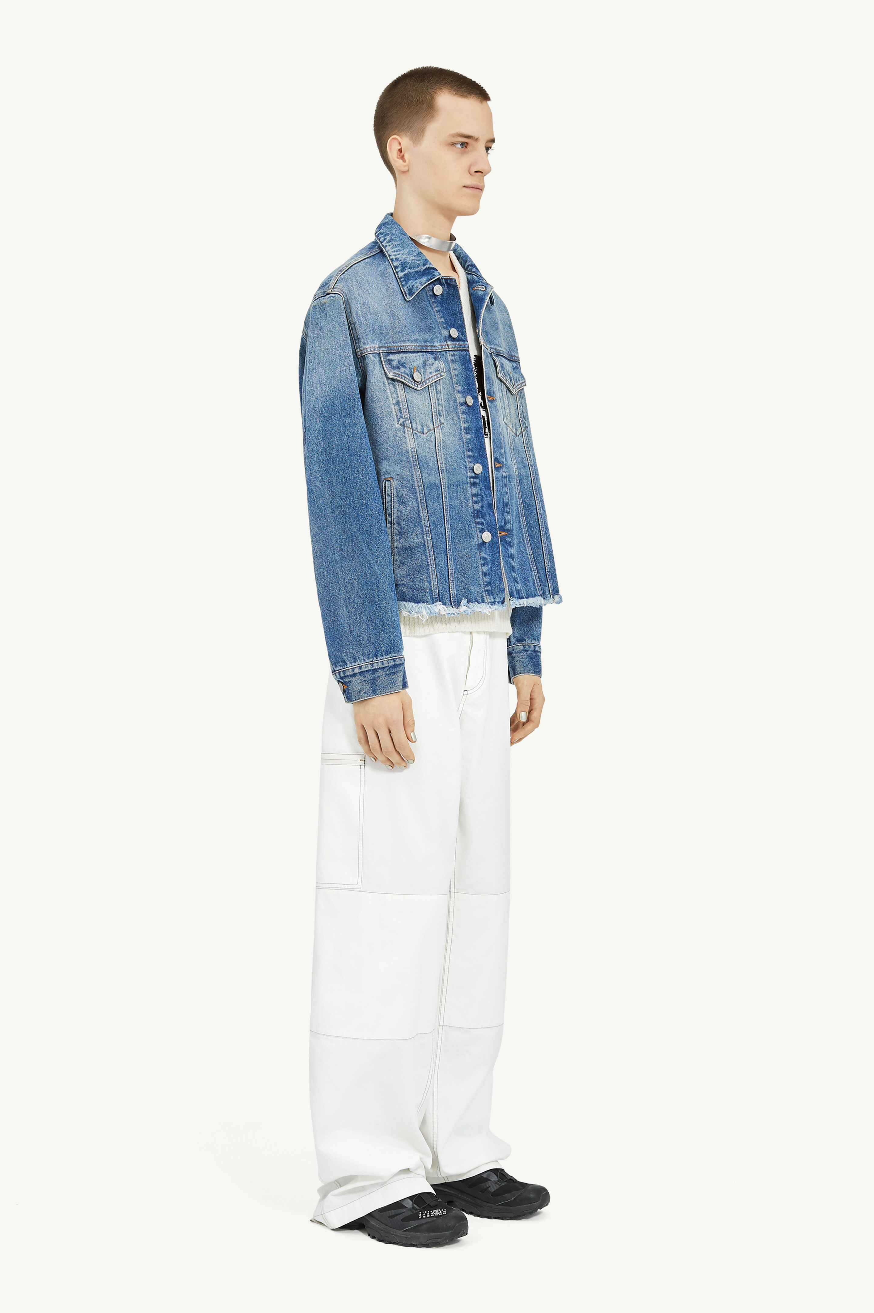 Veste en denim bleu clair