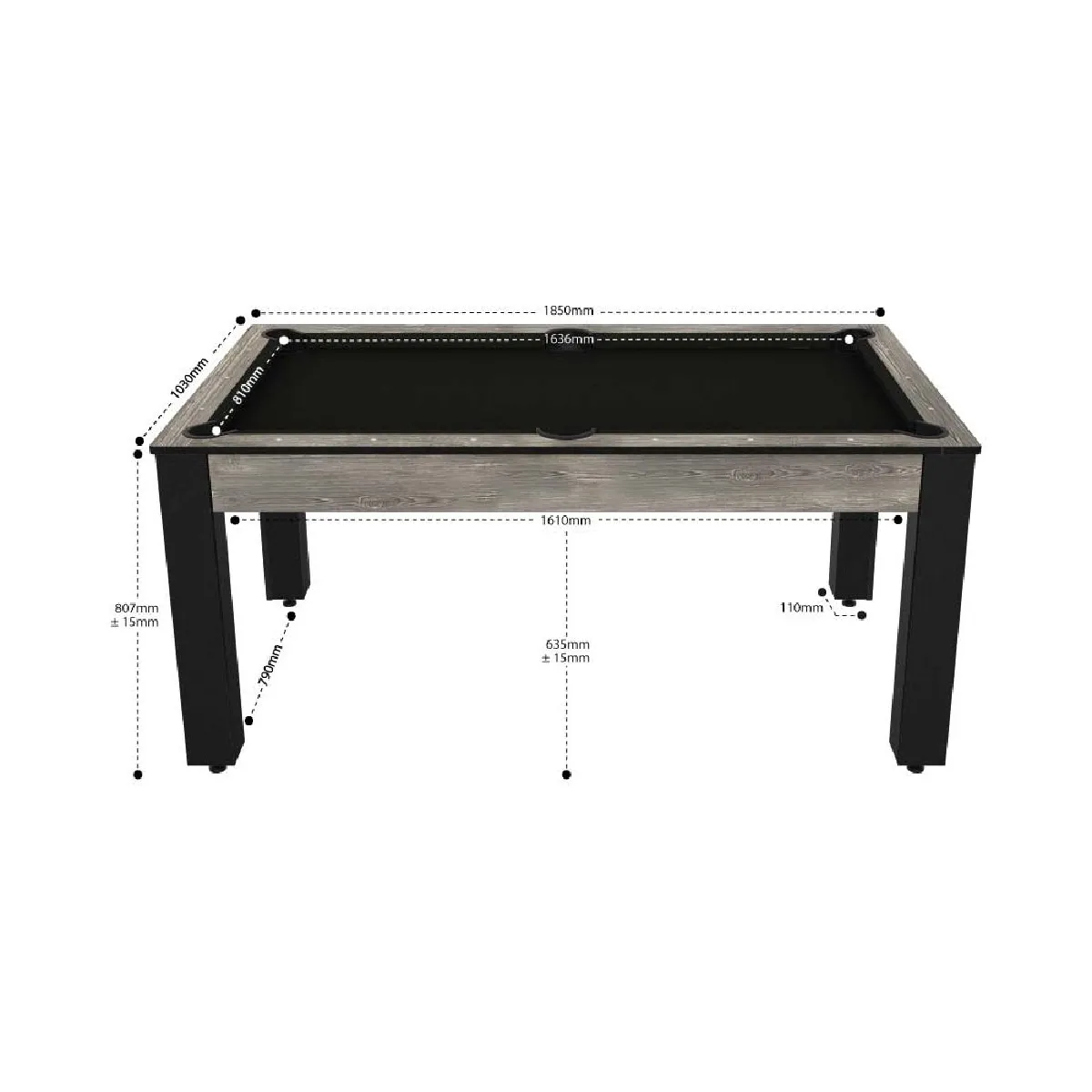 Jardindeco Billard Texas - Noir
