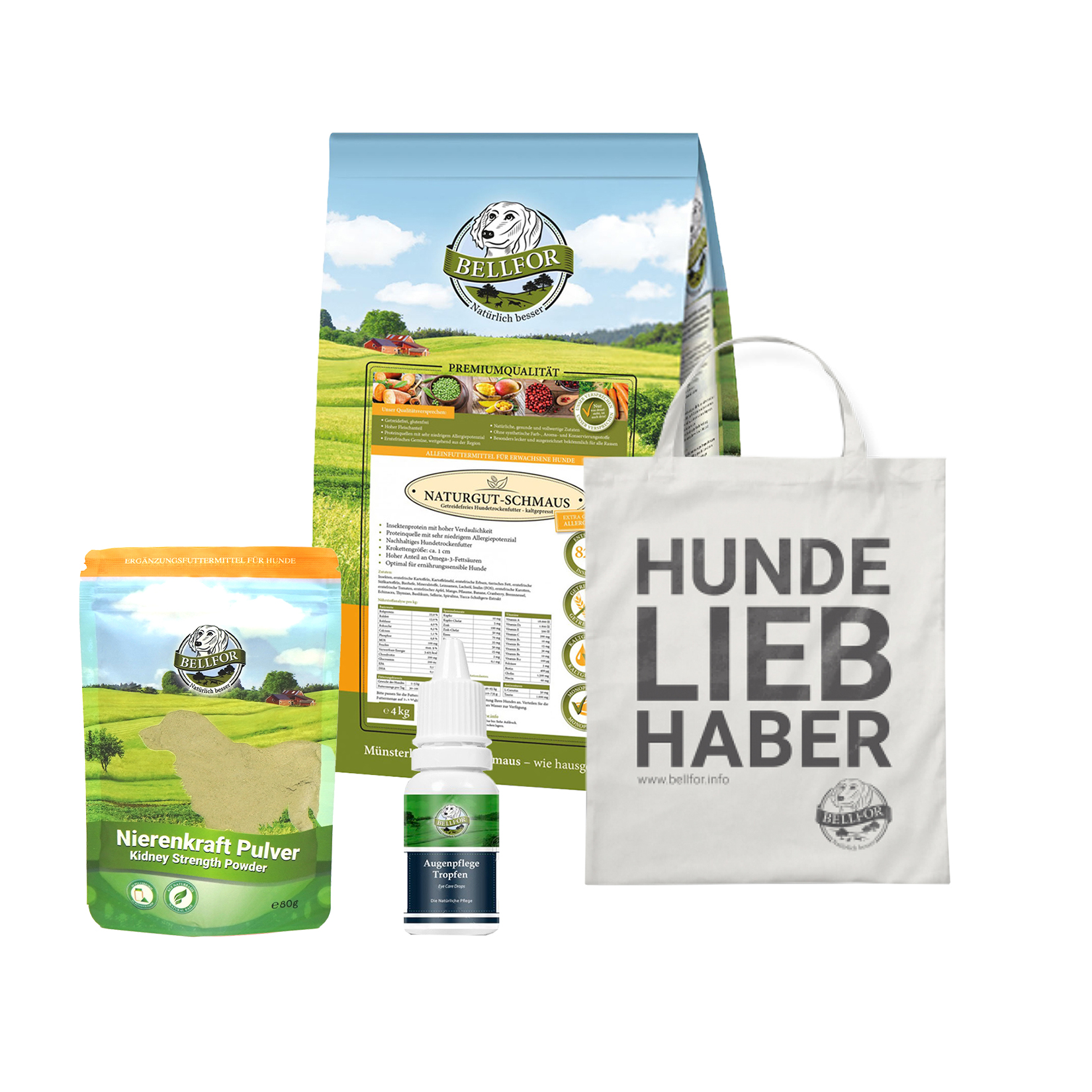 Set de soins oculaires pour les grands chiens souffrant d'allergies alimentaires
