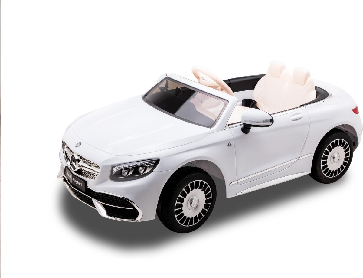 Mercedes-Maybach Cabriolet Elbil Til Børn - Race N' Ride - Hvid