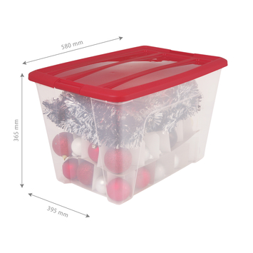 Kerstballenbox 60L met inlay