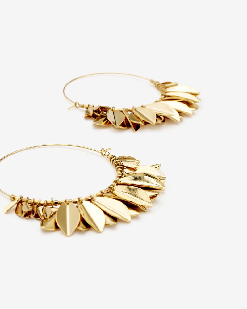 BOUCLES D'OREILLES METAL SHINY LEAF