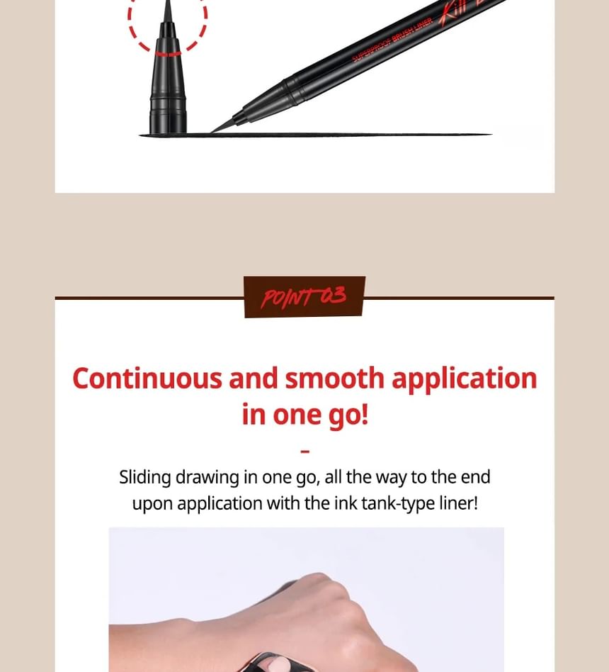 CLIO - Superproof Brush Liner - 2 kleuren