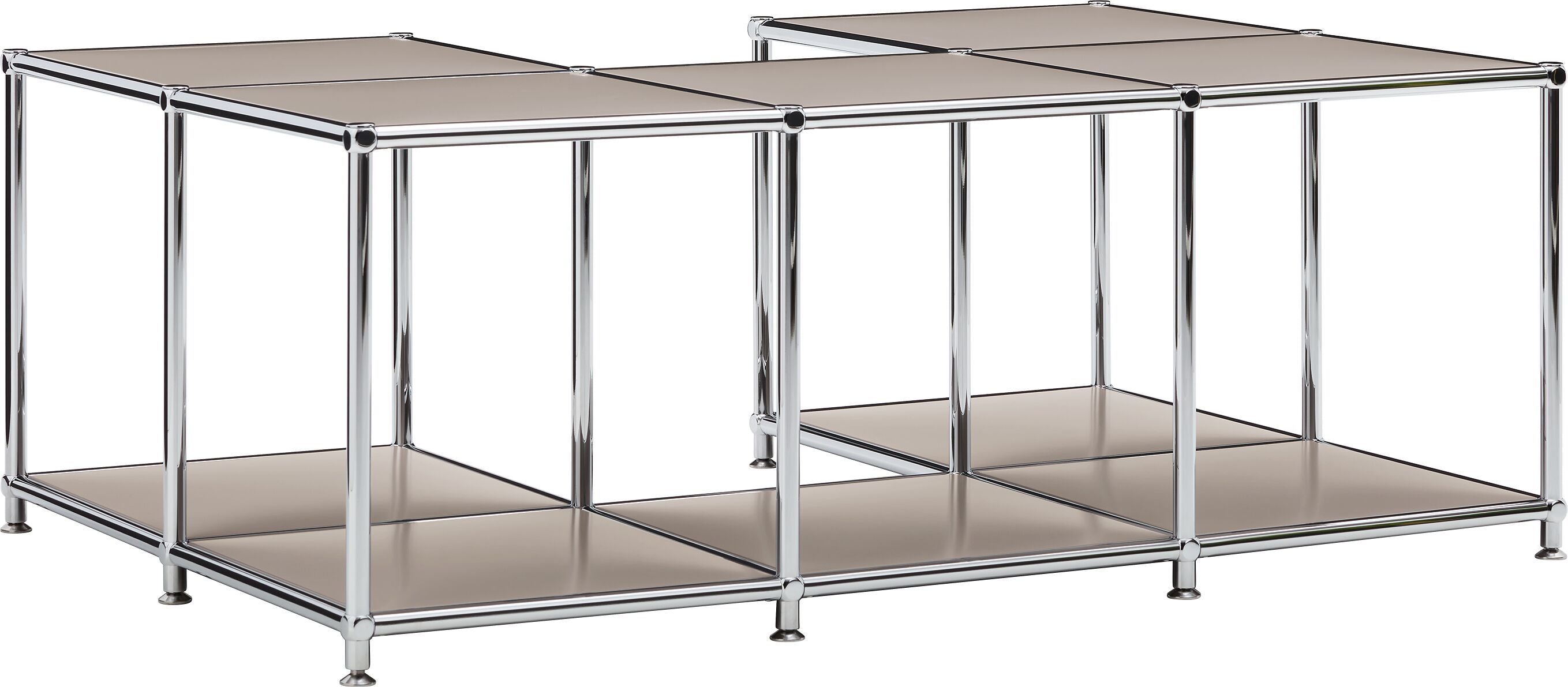 FLEXCUBE Salontisch - Taupe / B: 114.5 cm x T: 77.5 cm x H: 42.5 cm