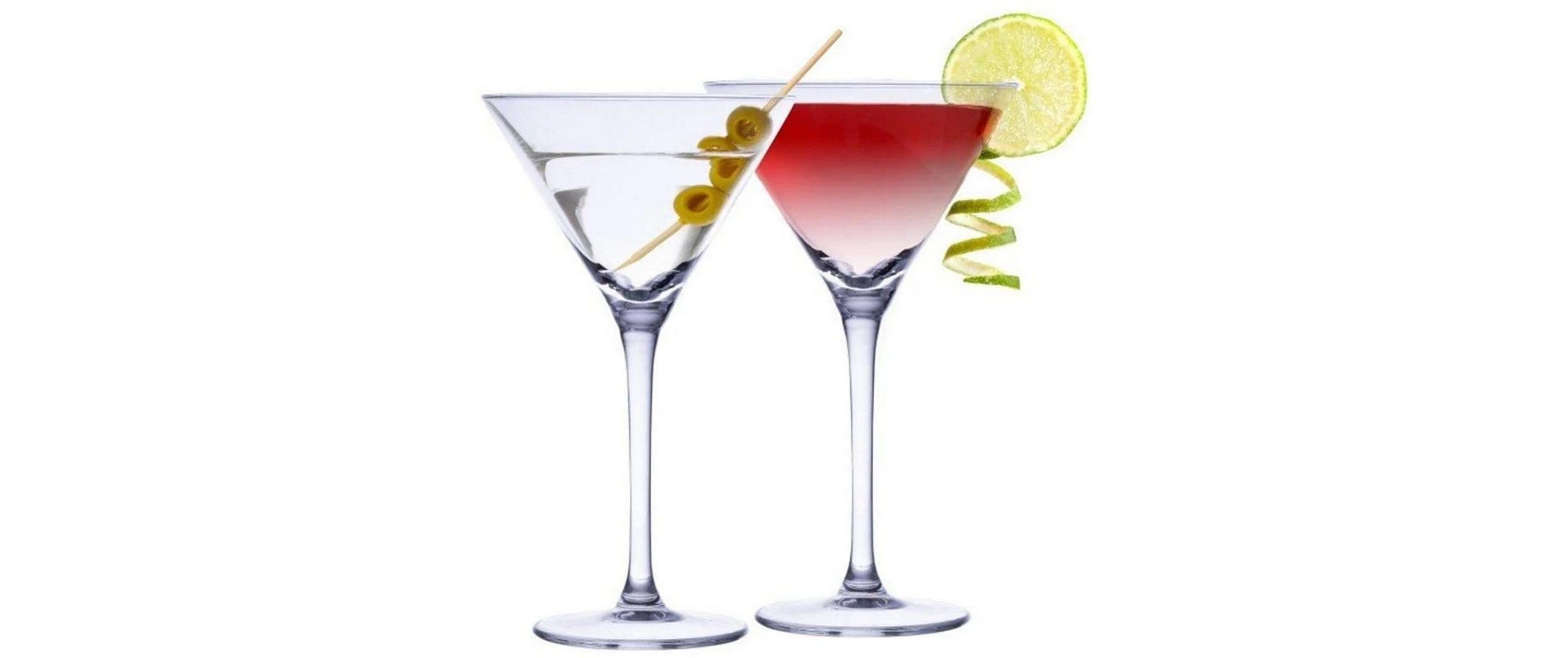 Martini-Gläser 220 ml, 4 Stück, KlarFormschöne Gläser für Martinis, Aperitifs und mehr