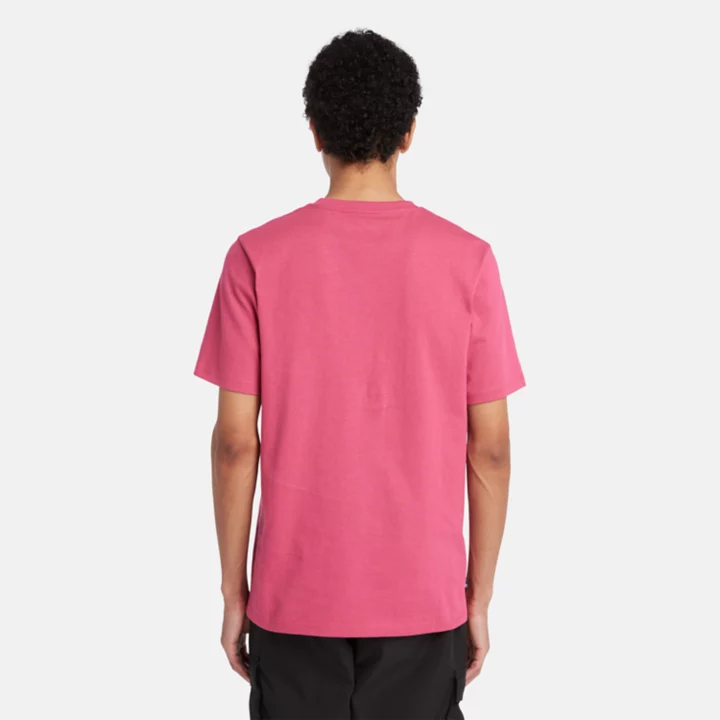 Camiseta masculina rosa da equipe Est. 1973, modelo Crew.