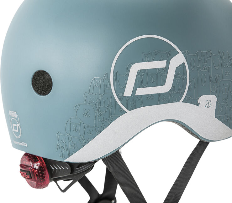 Scoot & Ride Helmet XXS reflective steel Blå