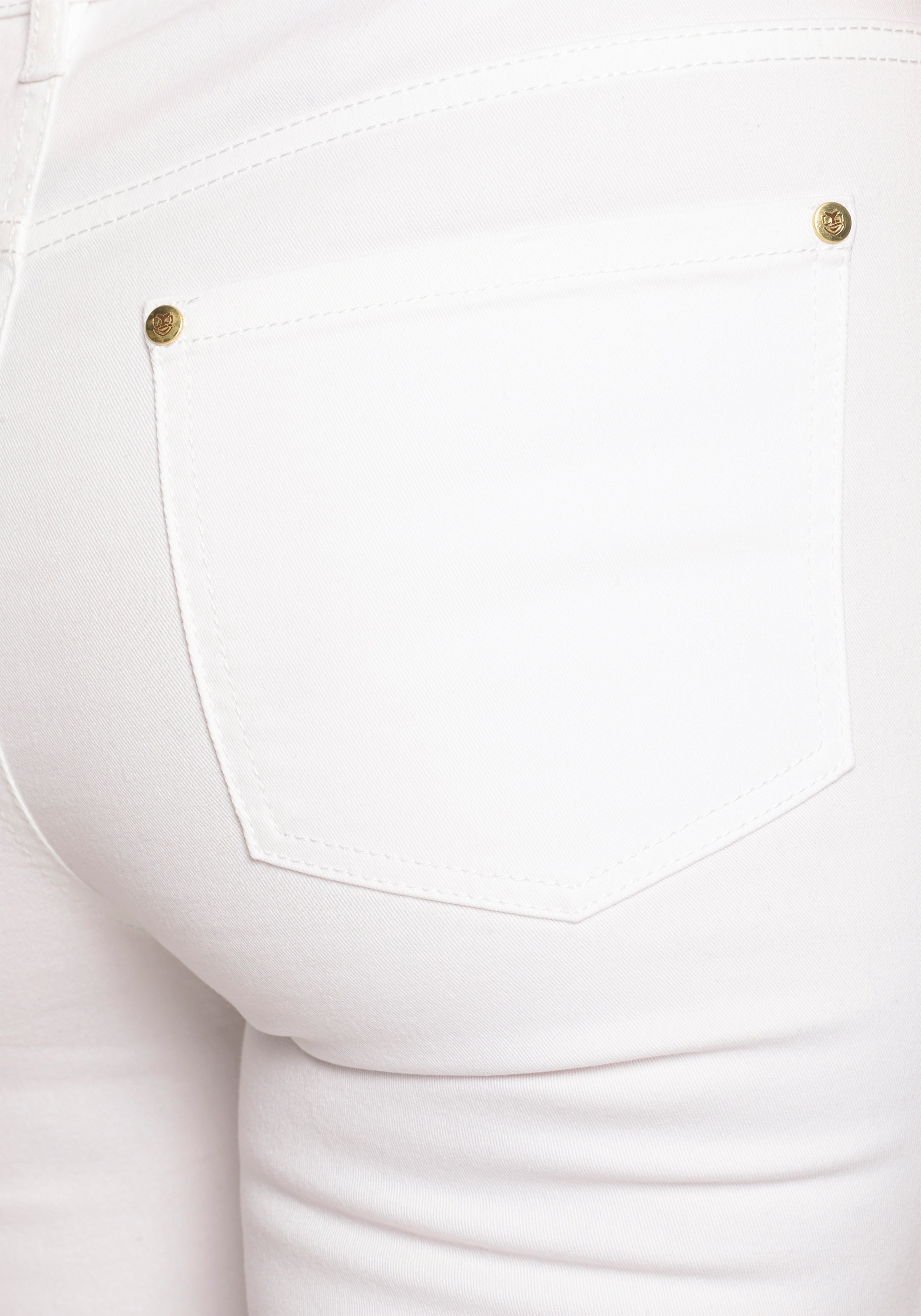 DELMAO Röhrenjeans, mit Gürteler Set, schmale Passform,  schmale Beinform,  normale Leibhöhe,  knöchellang