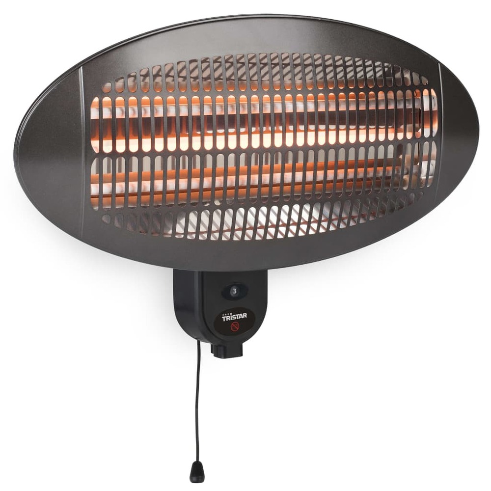Chauffage mural de patio ka-5286 2000 w quartz noir