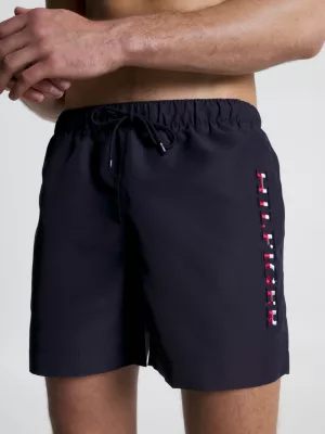 Calções de banho de comprimento médio com o logótipo da Hilfiger