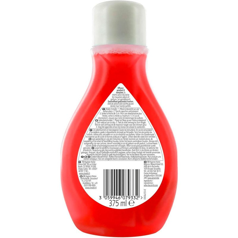 Désodorisant mèche active Air Wick framboisier en fleurs - Flacon de 375 ml