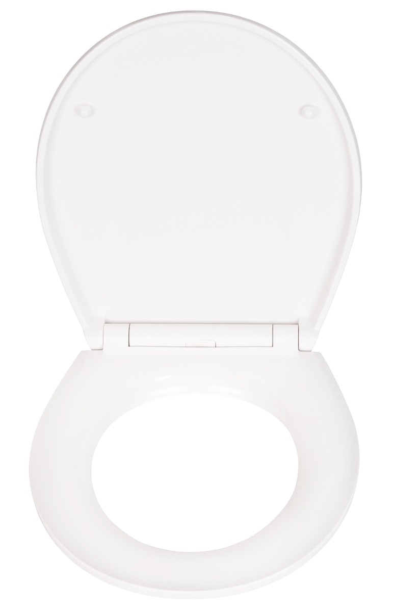 Wenko Embossed softclose toiletzitting White Marble