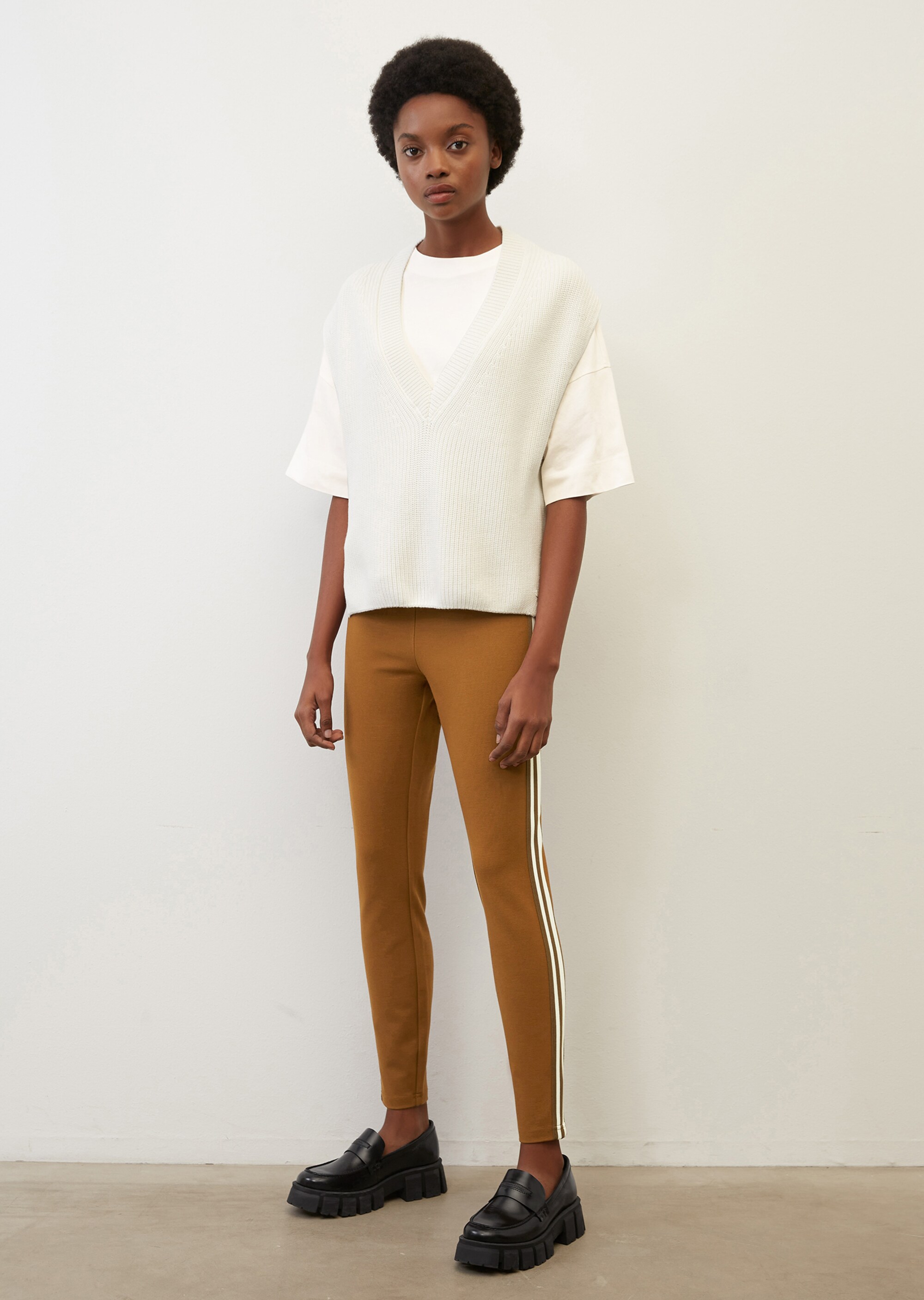 Leggings aus Stretch-Piqué